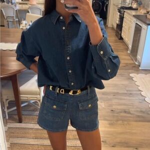 J Crew Denim short with sailor pockets